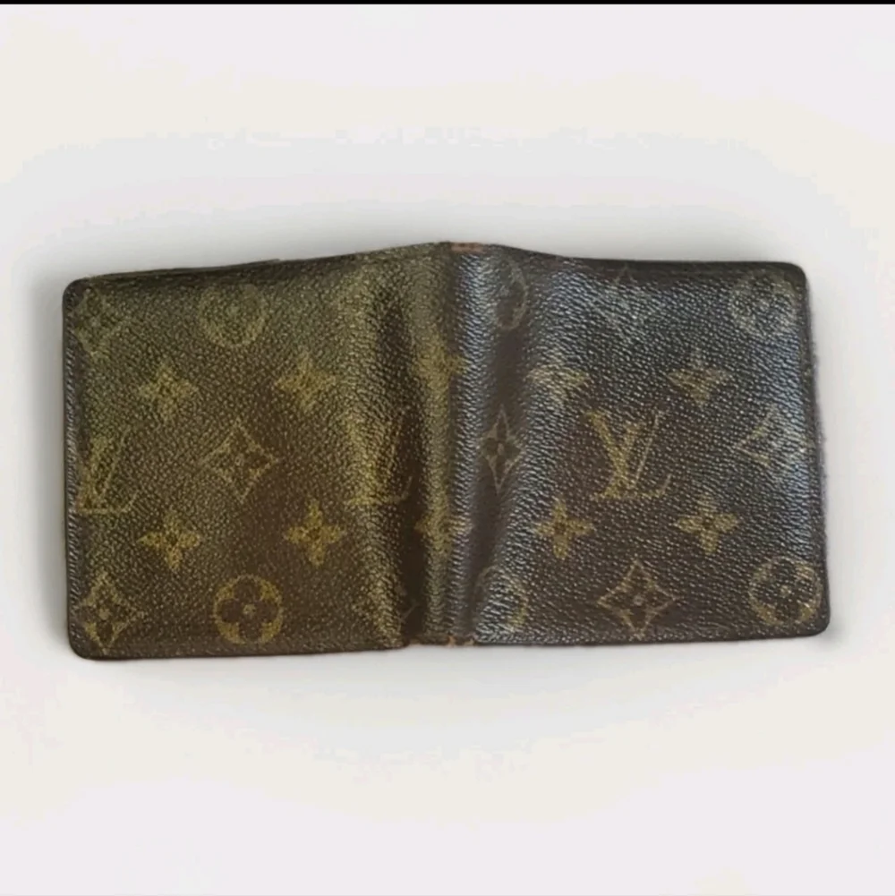 Louis Vuitton Brown Monogram Bi Fold Wallet Coated Canvas Leather